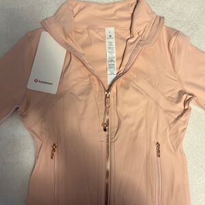 brand new lululemon pink define jacket with matching align leggings set size 6